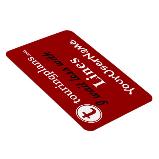 Lijnen Auto & Resort Deurmagneet (rood) Magneet (Rechterzijde)