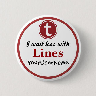 Lijnen Button - Ontwerp 1 (wit)