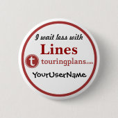 Lijnen Button - Ontwerp 3 (wit) (Voorkant)