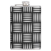 Lijnen die kunst kruisen heupfles (Voorkant)