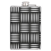 Lijnen die kunst kruisen heupfles (Achterkant)