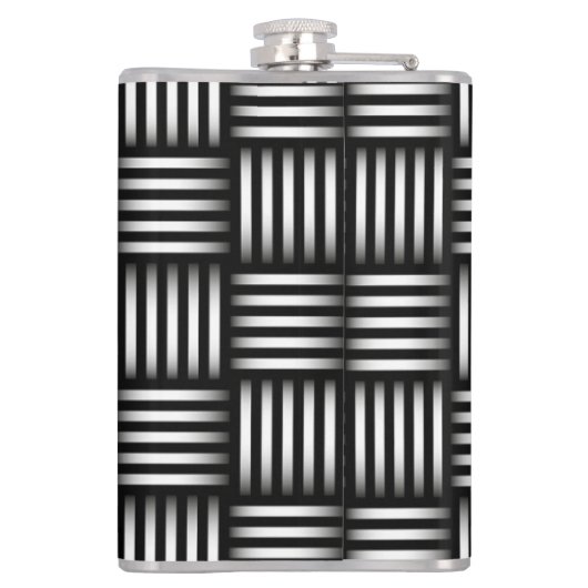 Lijnen die kunst kruisen heupfles (Achterkant)