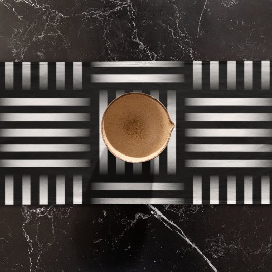 Lijnen die kunst kruisen lange tafelloper