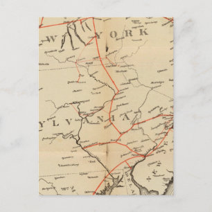 Lijnen en Metallic circuitaansluitingen Briefkaart