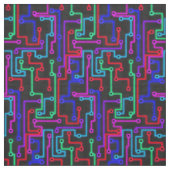 Lijnen en noden - neon stof (Swatch)