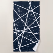 Lijnen en Sterren Badhanddoek (Voorkant)