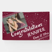 Lijnen en sterren | bewerkbare kleuren | Foto-Afst Spandoek (Horizontaal)