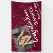 Lijnen en sterren | bewerkbare kleuren | Foto-Afst Spandoek (Verticaal)