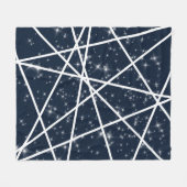 Lijnen en Sterren Fleece Deken (Voorkant (Horizontaal))