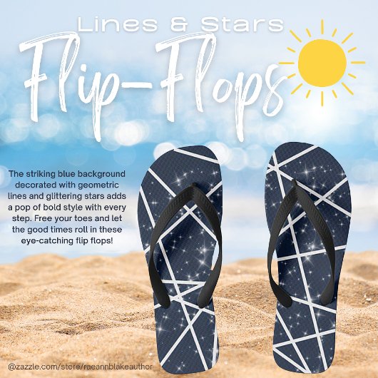 Lijnen en Sterren Flip Flops