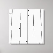 Lijnen en Stippen – monochroom minimalistisch Canvas Afdruk (Voorkant)
