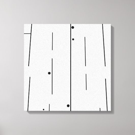 Lijnen en Stippen – monochroom minimalistisch Canvas Afdruk (Voorkant)