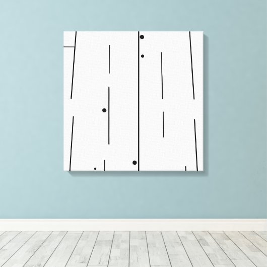 Lijnen en Stippen – monochroom minimalistisch Canvas Afdruk (Insitu (Houten vloer))
