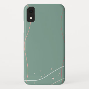 Lijnen Esthetische Groene Achtergrond Pastel Achte Case-Mate iPhone Case