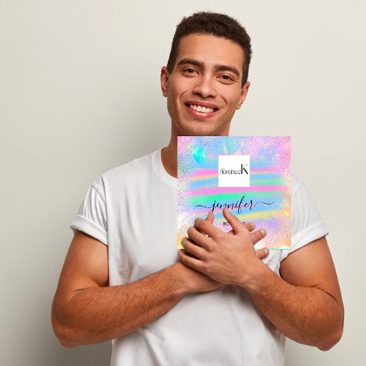 Lijnen geschilderd roze Abstract aangepaste QR LOG Vierkante Visitekaartje