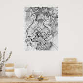 Lijnen in beweging poster (Keuken)