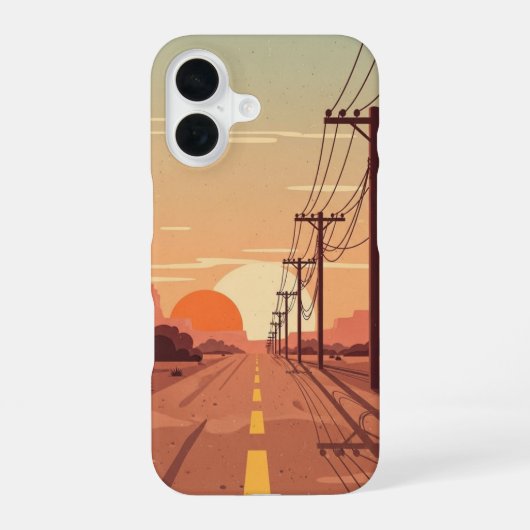 Lijnen in de verte iPhone 16 hoesje (Achterkant)