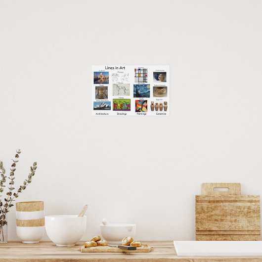 Lijnen in Kunst, Kunstzaal Poster (Keuken)