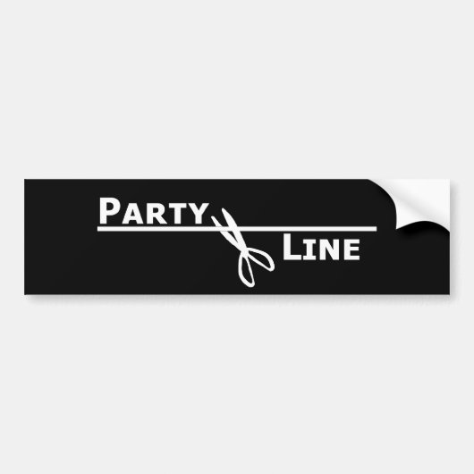 Lijnen knippen bumpersticker (Voorkant)