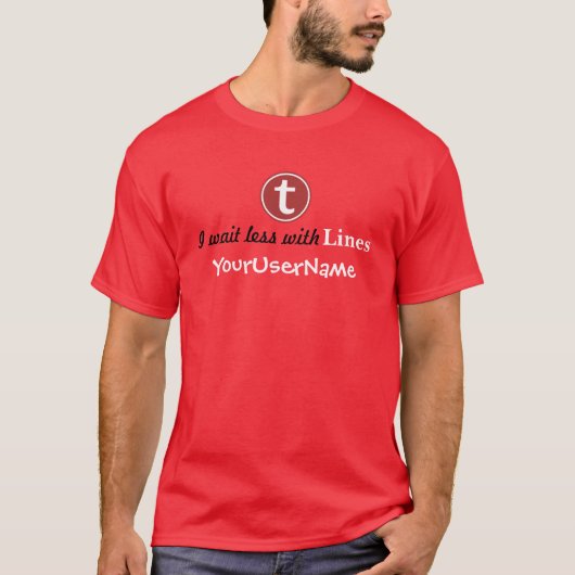 Lijnen Mannen T-Shirt (trillende kleuren) (Voorkant)