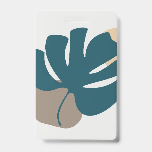 Lijnen met abstracte vorm in bladgroen badge (Voorzijde)
