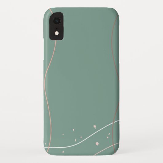 Lijnen met een esthetische groene achtergrond Past Case-Mate iPhone Case (Achterkant)