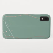 Lijnen met een esthetische groene achtergrond Past Case-Mate iPhone Case (Achterkant (horizontaal))