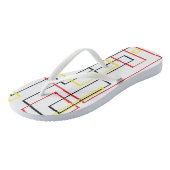 Lijnen Netwerk Koele Teenslippers (Schuin)
