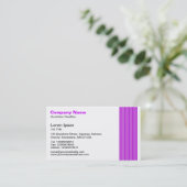 Lijnen - Paars Visitekaartje (Staand voorkant)