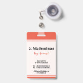 Lijnen Rode Serie Badge (Voorzijde met uittrekbare clip)