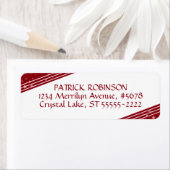 Lijnen & Sterren Hoeken | Rood en wit Etiket (Insitu)