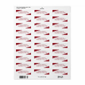 Lijnen & Sterren Hoeken | Rood en wit Etiket (Full Sheet)