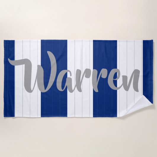 Lijnen strips je eigen handdoekje strandlaken (Voorkant)