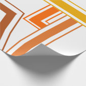 Lijnen uit de jaren zeventig cadeaupapier (Hoek)