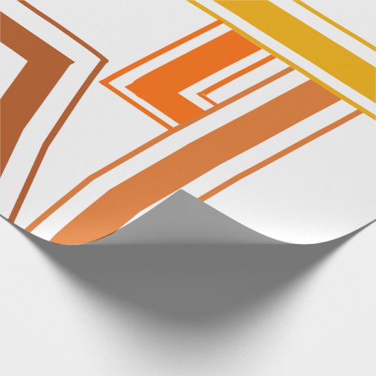 Lijnen uit de jaren zeventig cadeaupapier (Hoek)