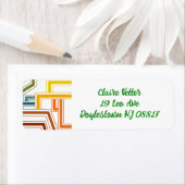 Lijnen uit de jaren zeventig etiket (Insitu)