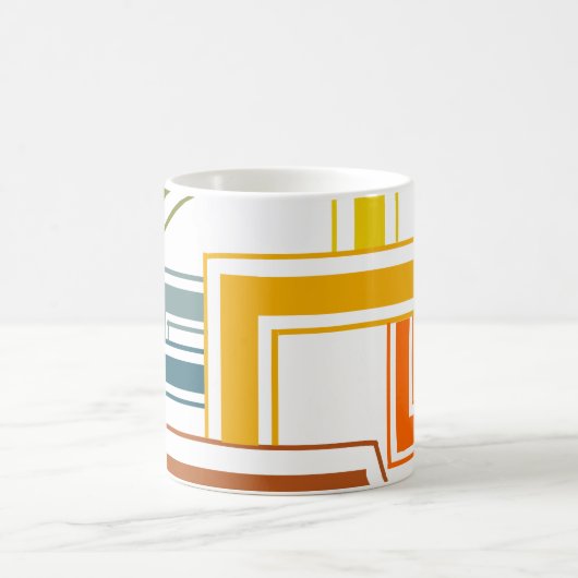 Lijnen uit de jaren zeventig koffiemok (Center)