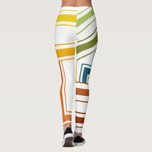 Lijnen uit de jaren zeventig leggings (Achterkant)