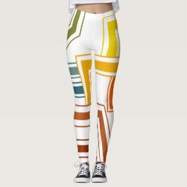 Lijnen uit de jaren zeventig leggings