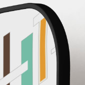 Lijnen uit de jaren zeventig pickleball paddle (Links Detail)