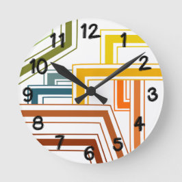 Lijnen uit de jaren zeventig ronde klok