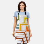 Lijnen uit de jaren zeventig schort (Gedragen)