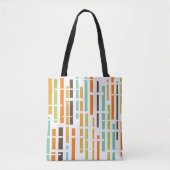 Lijnen uit de jaren zeventig tote bag (Voorkant)