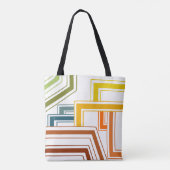 Lijnen uit de jaren zeventig tote bag (Achterkant)
