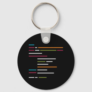 Lijnen van de Code op Donkere Wijze voor de Progra Sleutelhanger