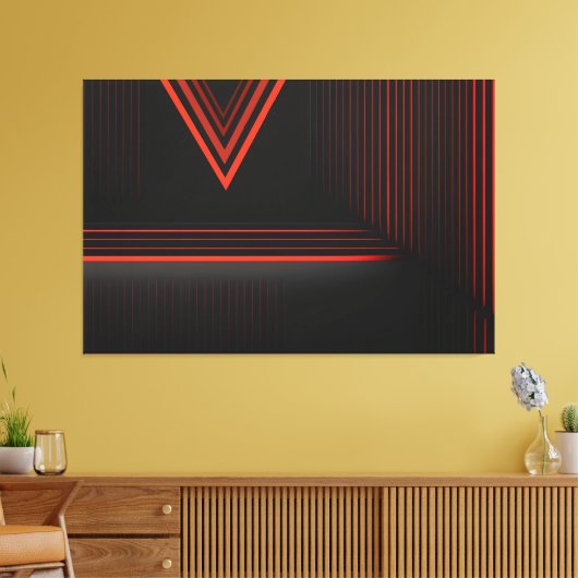 Lijnen van de toekomst canvas afdruk (Insitu (Woonkamer))