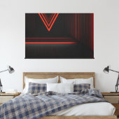 Lijnen van de toekomst canvas afdruk (Insitu (Slaapkamer))