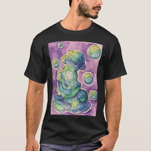 Lijnen Van Een Kwallen T-shirt (Voorkant)
