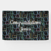 Lijnen van het Chemistry Lab Spandoek (Horizontaal)