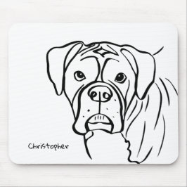 Lijnen van loyaliteit: uw bokser metgezel muismat